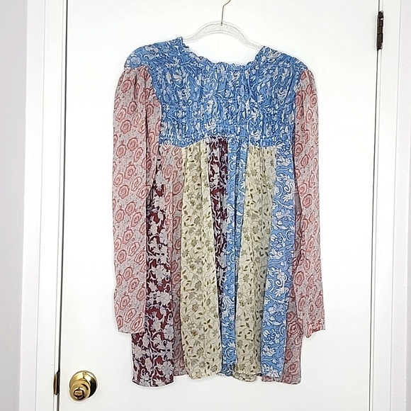 Free people Merrie Mixed-Print Tunic size s new - Picture 3 of 14